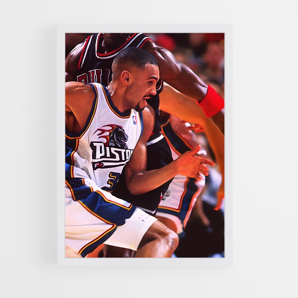 Poster L'Attaque de Grant Hill – affiche Basketball (vue 3)